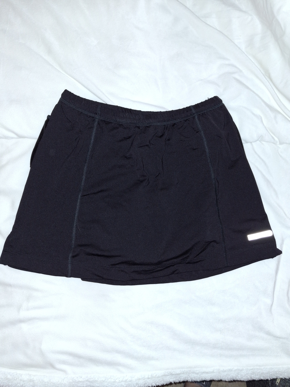 Black Athletic Skort with Reflective Accent